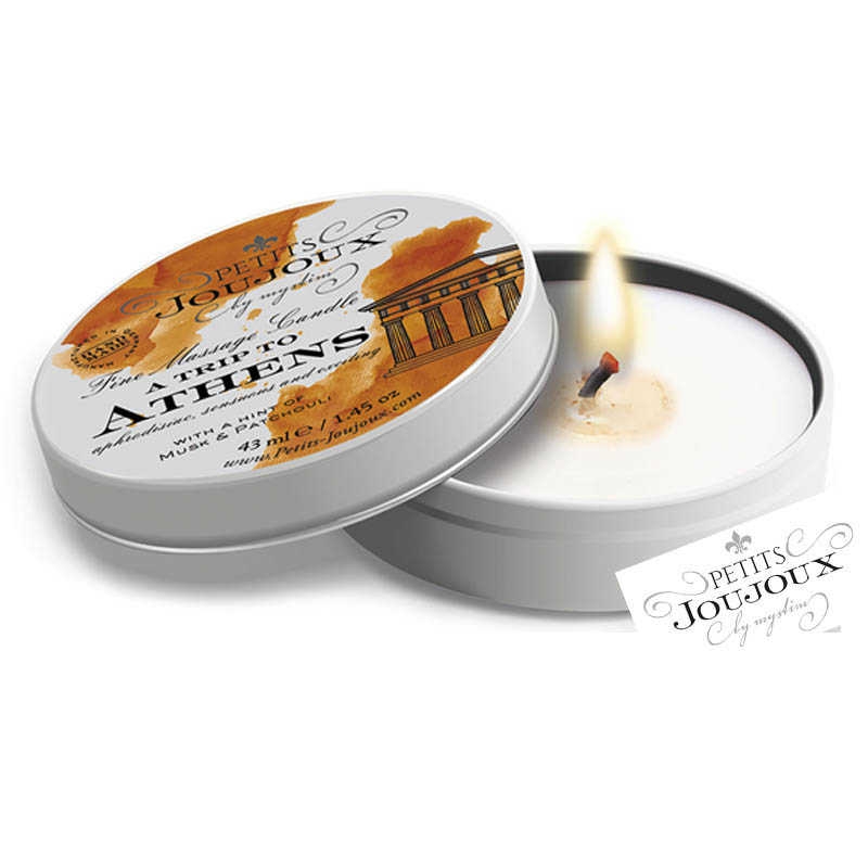 Свеча массажная "Petits Joujoux Athens" с ароматом пачули и мускуса, 43ml  