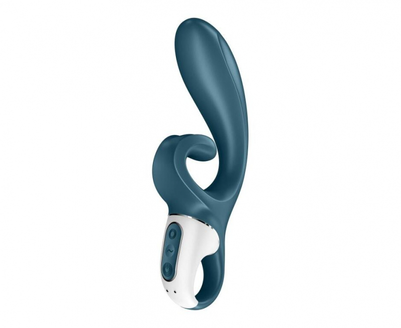 Вибратор для точки G и клитора "Satisfyer Hug Me" + приложение, серый 